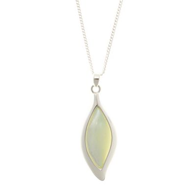 Sterling silver pearl leaf necklace